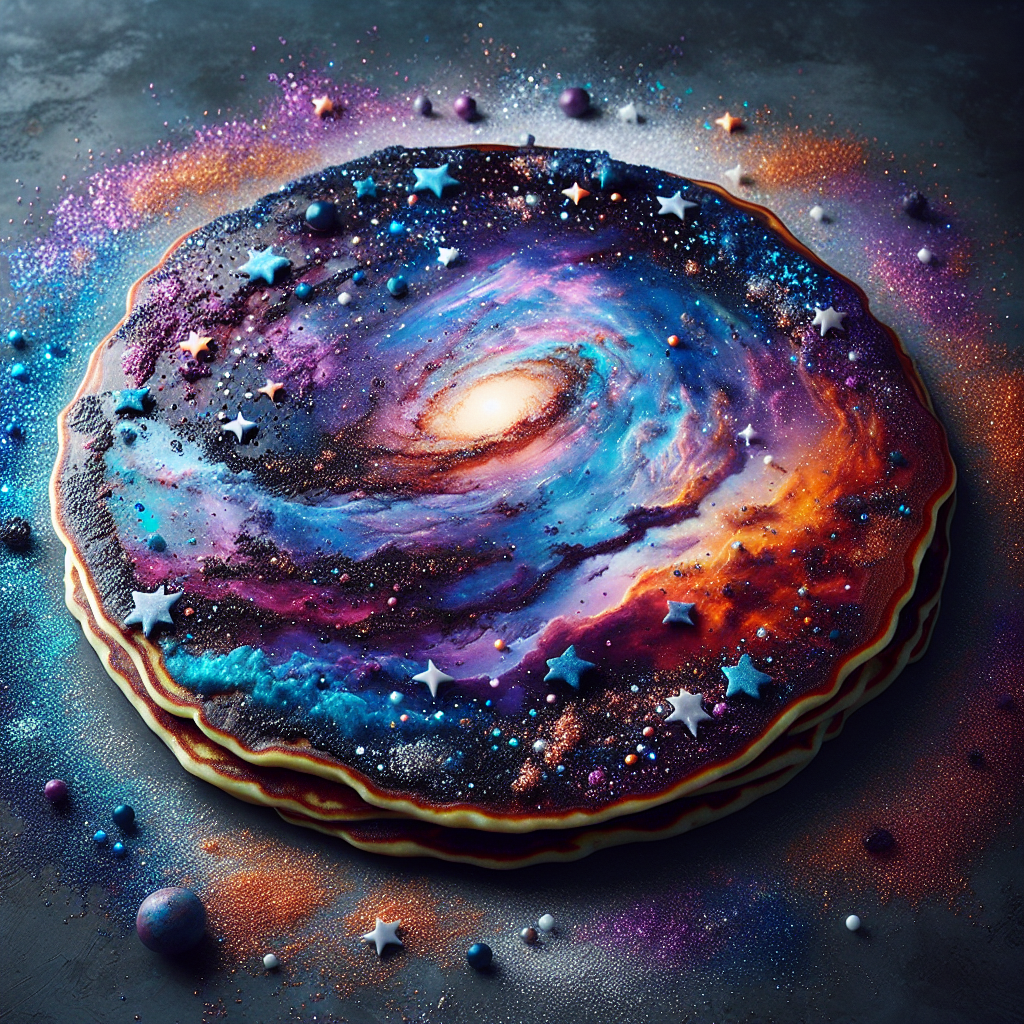 Interstellarer Pfannkuchen mit schillernden Farben