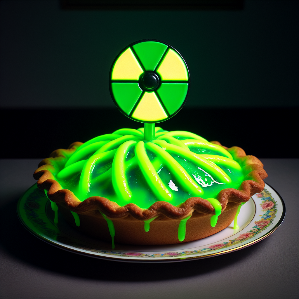 Radioaktive Limetten-Torte mit giftgrüner Glasur